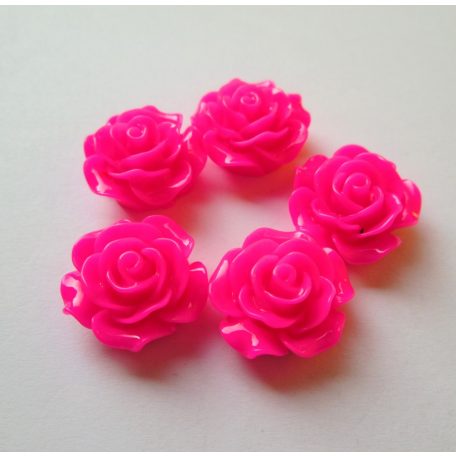 Akril rózsa kaboson -  20 mm - ciklámen