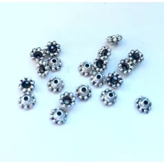 Ezüst gyöngykupak - 6x4 mm 