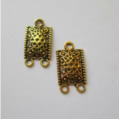 Tibetan silver connector 24*20 mm - 1 pair
