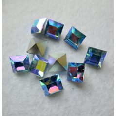  Swarovski kristály négyzet alakú kő - 8 mm - light sapphire AB