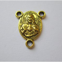 Tibetan silver connector 24*20 mm - 1 pair