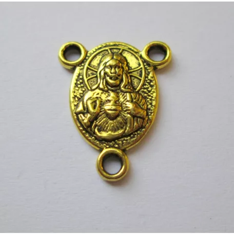 Tibetan silver connector 24*20 mm - 1 pair