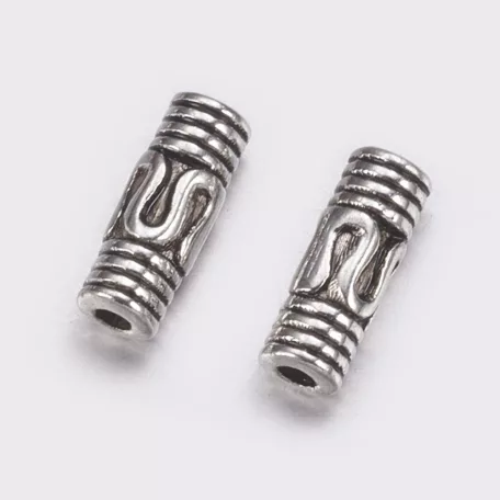 Fémgyöngy  - 8x3 mm - antik ezüst