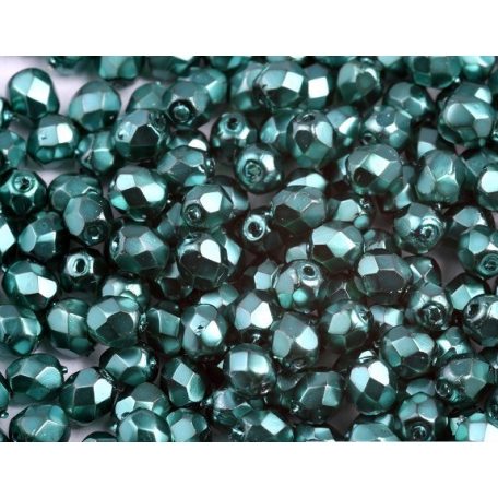 Cseh csiszolt gyöngy - 4 mm - Crystal Pearl - Turquoise - #70067CR