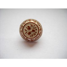 Antique finish metal shank button - 15 mm - patina