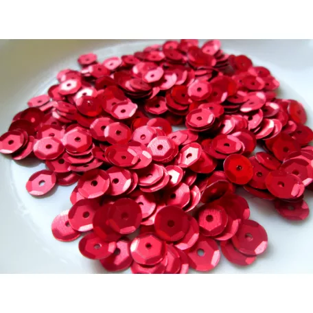 Sequins - 7 mm - Metallic red matte - 2gr