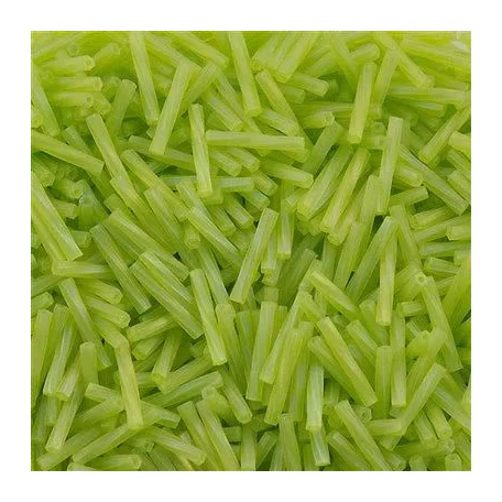 Miyuki 12 mm twisted bugle - Matte Transparent Chartreuse AB - #143FR  - 10 gr