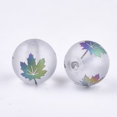 Cseh üveg gyöngy - 8 mm - 15db/cs - matte crystal maple