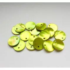 Kagyló korong - 13 mm - lime