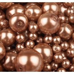 Czech glass pearl - 4 mm - 50 pcs/pack - cafélatte