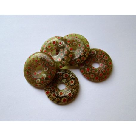 Millefiori fánk - 34mm - barna-narancs