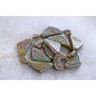 Cseh üveggyöngy - Háromszög íves mintával - 12x10 mm - kicsi