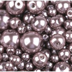 Czech glass pearl - 10 mm - 10 pcs/pack - taupe