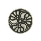 Antique finish metal shank button - 18 mm - bronze