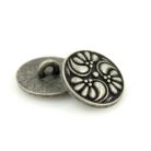 Antique finish metal shank button - 18 mm - bronze