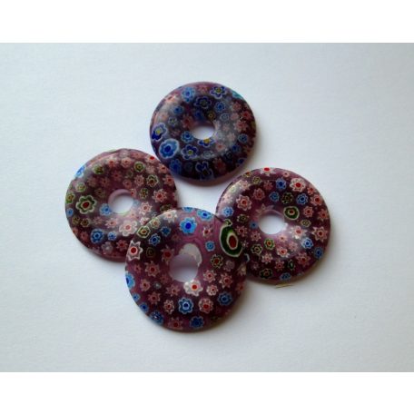 Millefiori glass bead - 18 mm - blue