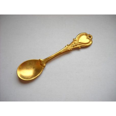 Spoon with heart - brass stamping- 65*15mm