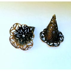 Bead cap antique silver cone 10x7 mm