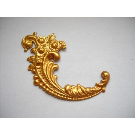 Brooch base - brass stamping- 64x40 mm 