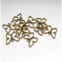 Pillangó medál - 20*16 mm - bronz - 1 pár