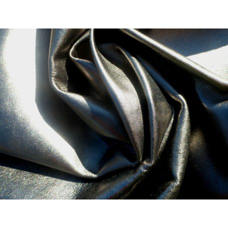 Metál grafitszürke - báránybőr - 20*10 cm          