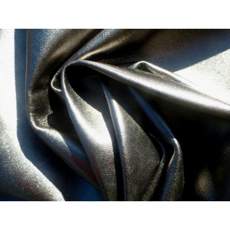 Metál grafitszürke - báránybőr - 20*10 cm          