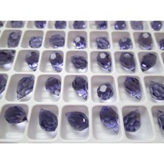 Preciosa kristály briolette - 10x6 mm - tanzanite