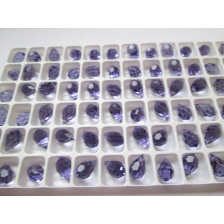 Preciosa kristály briolette - 10x6 mm - tanzanite