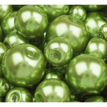 Czech glass pearl - 8 mm - 20 pcs/pack - green peas