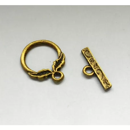 Leaf Toggle clasp - bronze - 20*16 mm