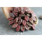 Cseh levél gyöngy 10x6 mm - Earthy Picassso Red