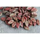 Cseh levél gyöngy 10x6 mm - Earthy Picassso Red