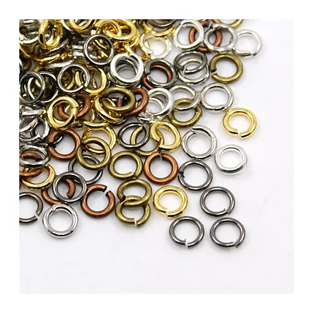 Jump rings - 6 mm - gold - 50 pcs