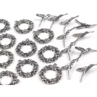 Colibri Toggle clasp - antique silver -30*25 mm