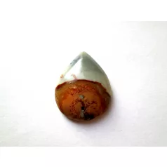 Tájkép jáspis kaboson - 30x24 mm - csepp