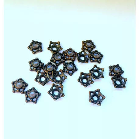 Vörösréz gyöngykupak - 6x2 mm - tölcsér