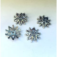 Ezüst gyöngykupak - 16x16 mm 
