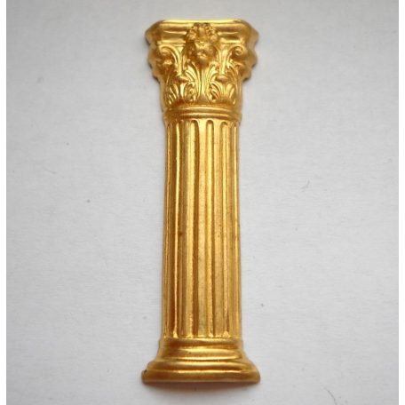 Antique column - brass stamping- 50*15 mm