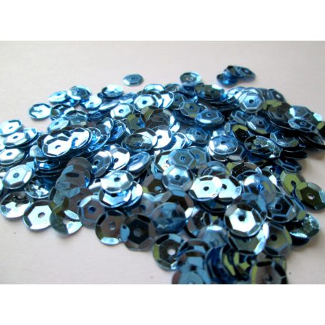 Sequins - 7 mm - Metallic steel blue - 2gr