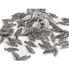 Charm - feather - silver - 20*6 mm