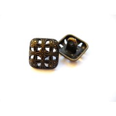 Antique finish metal shank button - 12 mm - bronze