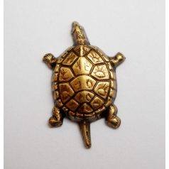 Teknősbéka - antik arany - 20*14  mm