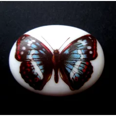 Porcelán kaboson - 40*30 mm - pillangó 2#