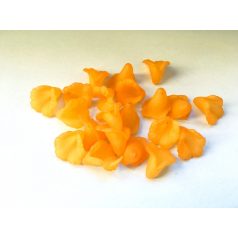 Lucite virágkehely gyöngy - 14 mm - narancs
