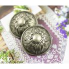 Antique finish metal button 