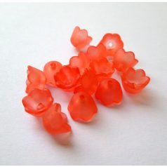   Lucite virágkehely gyöngy, harangvirág  - 10x6 mm - narancs