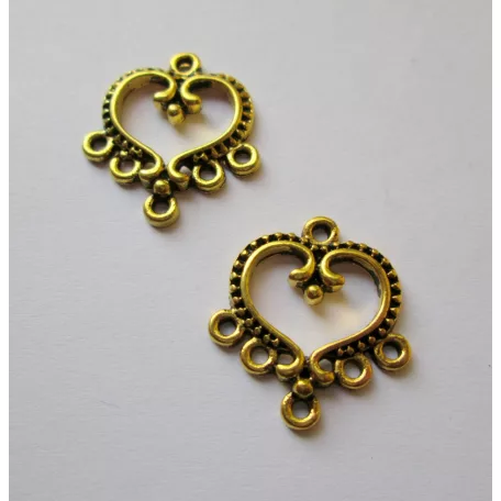 Tibetan silver connector 24*20 mm - 1 pair