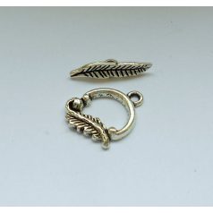 Levélmintás kapocs - ezüst 20*18 mm