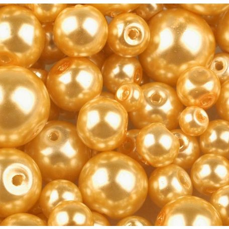 Czech glass pearl - 10 mm - 10 pcs/pack - gold