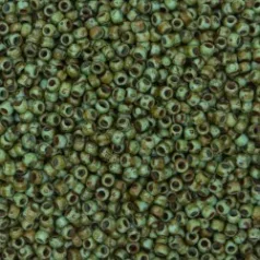 Toho 11/0 - #Y307 - Hybrid Turquoise Picasso  - 10 gr